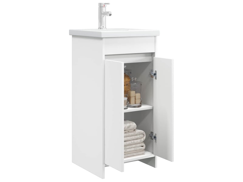  Meuble de salle de bain avec évier blanc 42x40x84.5 cm shl3024  - Conforama C