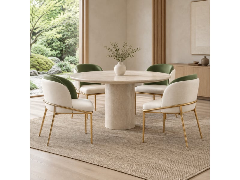  Lot de 4 chaises de salle à manger avec pieds réglables evryae  - Conforama C