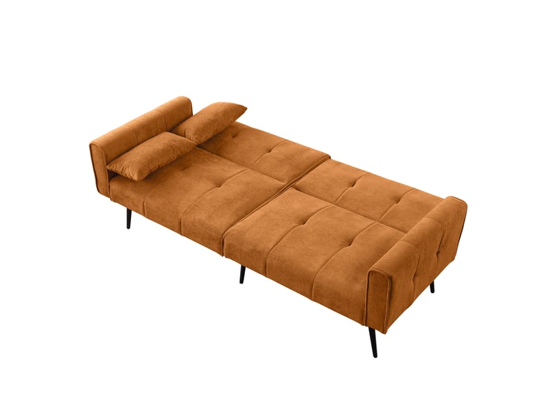  Canapé-lit pliable et modulable 68 pouces en tissu, convertible et rembourré – idéal studio et salon  - Conforama D