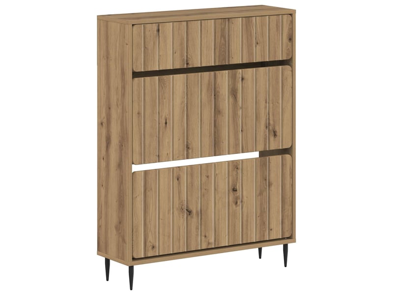  Meuble à chaussures, cabinet à chaussures zwolle 78x24x103 cm bois d'ingénierie shl7057  - Conforama A