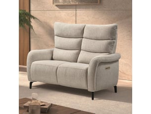 Canapé droit relax électrique <strong>ALTOBUY</strong> <strong>VARENNE</strong> 2 places Polyester beige