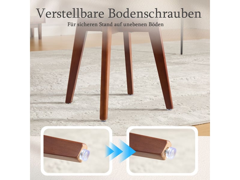  Lot de chaises 2 pièces assise rembourrée chaise repas rotation à 360° dossier tressé style moderne du milieu du siècle chenille noire  - Conforama D