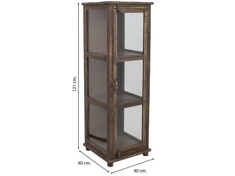  Vitrine en bois brun 40x40x121 cm h  - Conforama C
