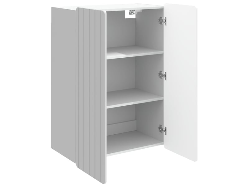  Armoire murale salon, meuble de rangement blanc brillant 66 x 34,5 x 92 cm  - Conforama C