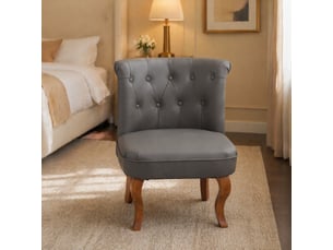 Fauteuil fixe WISHDOR Assise Cuir / Caisse PU gris