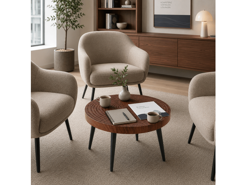  Table basse 60x60x37 cm, plateau de 5 cm, rangement salon, usage polyvalent, pour salon, en mdf et métal, noyer foncé  - Conforama D