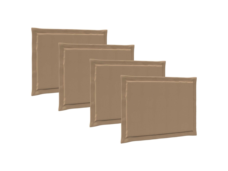  Lot de 4 coussins de siège, coussins décoratifs polyester taupe 47 x 36 x 2 cm cf59951  - Conforama A