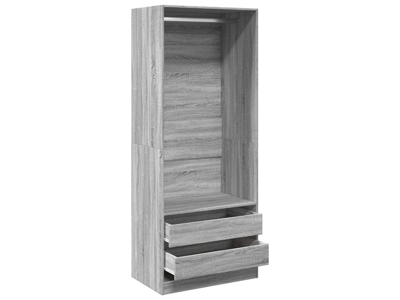  Garde-robe, armoire de rangement sonoma gris 80x50x200 cm bois d'ingénierie shl71502  - Conforama E