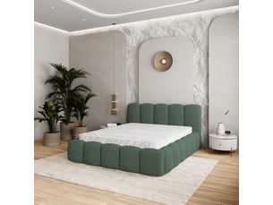 Lit coffre 160x200 cm <strong>MASSENO</strong> <strong></strong> coloris vert