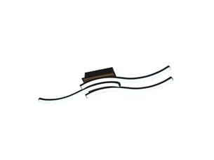 Fabrilamp murray, plafonnier, moderne, led, 48 w, 5280 lm, 3000-4000-6500 k, noirmadera, 9.5 x 62 x 11 cm