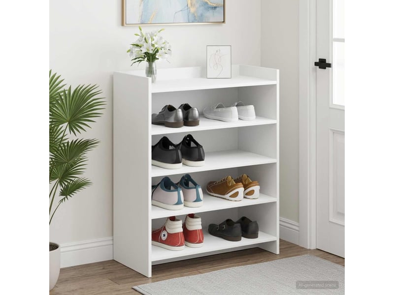  Meuble à chaussure, cabinet à chaussures blanc 73,5x36x92 cm bois d'ingénierie shl9450  - Conforama B