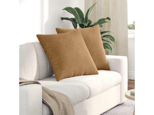 Lot de 2 coussins de canapé, coussins décoratifs marron 80 x 80 cm cf59132