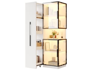 Vitrine coloris blanc <strong></strong> <strong>Fay Lum</strong> - 70 cmx160 cm