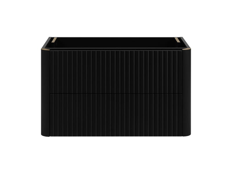  Meuble sous vasque suspendu linea 80 cm noir  - Conforama D