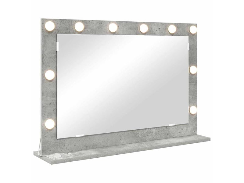 Miroir de vanité, miroir de coiffeuse gris béton 80 x 55 x 18 cm rectangulaire cf62779 - Conforama A