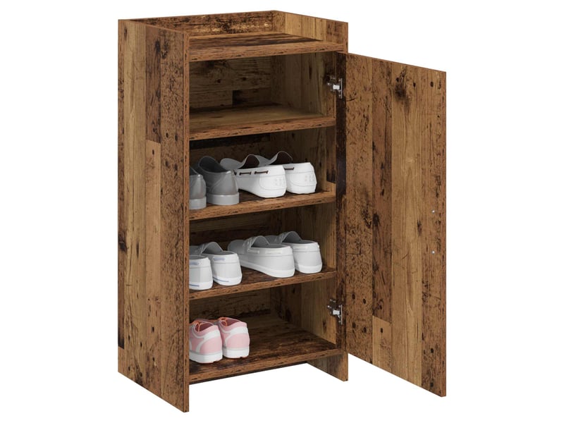  Meuble à chaussure, cabinet à chaussures avec stockage bois ancien 48x36x92 cm shl2102  - Conforama C