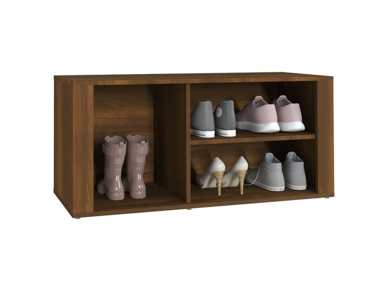  Meuble à chaussure | armoire à chaussures chêne marron 100x35x45cm bois d'ingénierie  - Conforama D