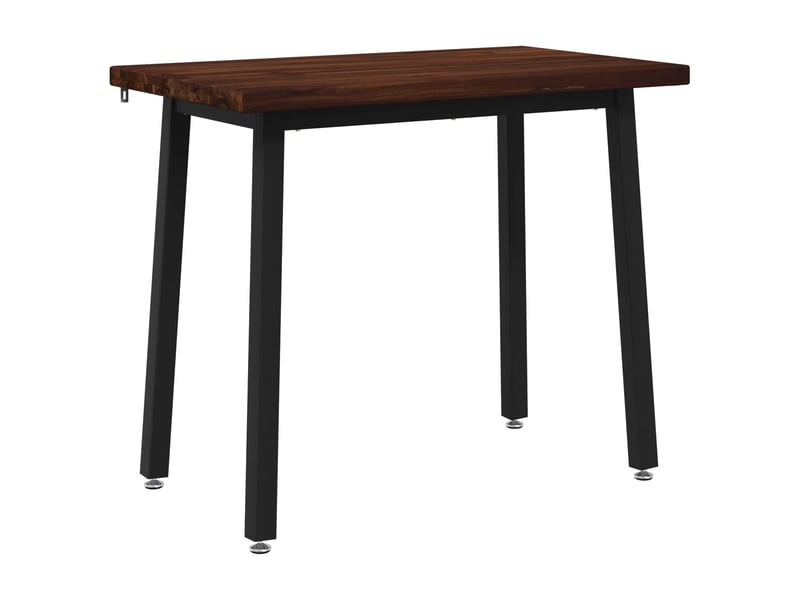  Table à manger moderne 90x55x75 cm bois d'acacia massif marron foncé et noir shl71823  - Conforama A