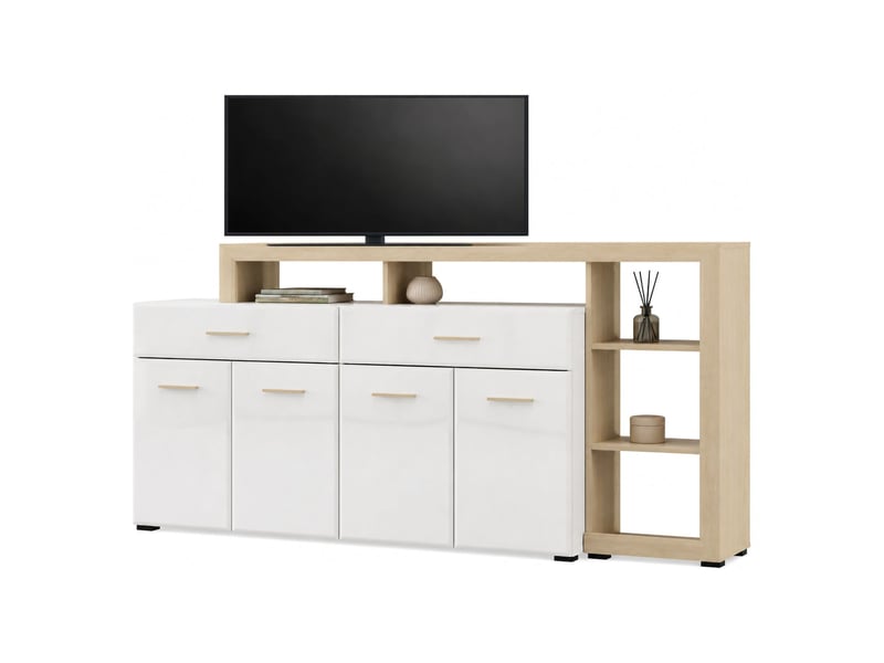  Buffet dovad, enfilade 2 tiroirs, 189x42x100h cm blanc Dovad - Conforama A