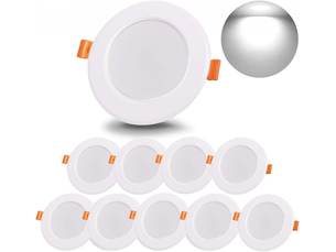 Spot encastré led 9 w, plafonnier encastré étanche, ampoule halogène blanc froid 6000, idéal pour salle de bain, cuisine, salon, couloir, multicolore - 9 w