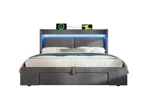 Lit coffre 140x200 cm HAUSS SPOLE   coloris gris