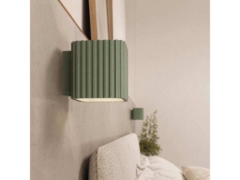  Plafonnier riff 1 vert olive gu10 aluminium moderne 10x10x10cm SL.3050 - Conforama D