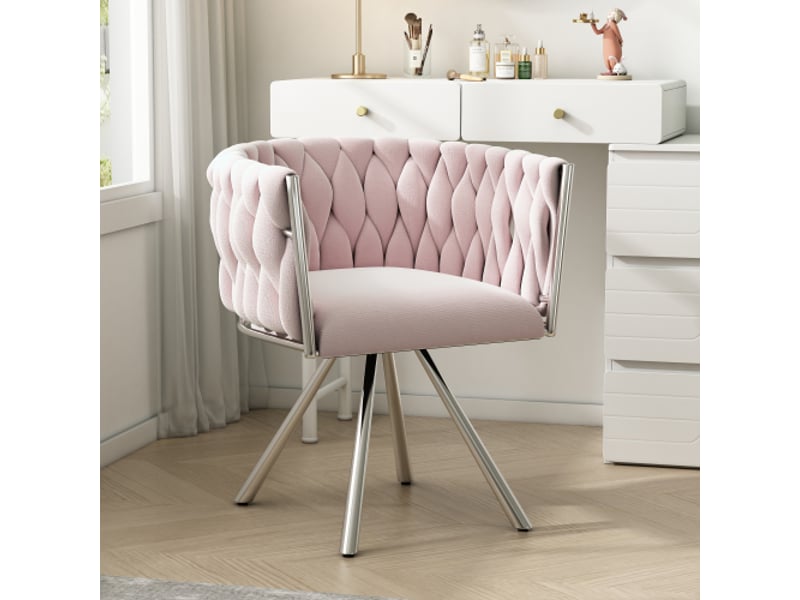 Chaise en velours rose chaise rose - Conforama E