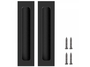 Poignée pour porte coulissante - poignée pour meuble - aluminium - 2 pièces - 160 mm - noir