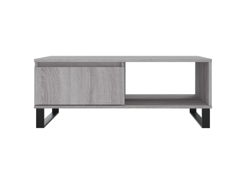  Table basse rectangulaire | table de salon sonoma gris 90x60x35 cm bois d'ingénierie  - Conforama E
