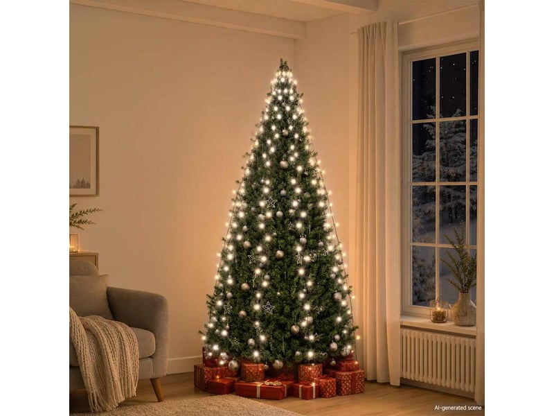  Guirlande lumineuse d'arbre de noël 250 led blanc froid 250 cm  - Conforama B