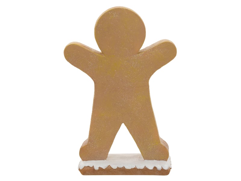  Ecd germany figurine de noël bonhomme en pain d'épices à led 75 cm, décoration lumineuse d'interieur sur piles (non incluses) avec un nœud papillon, ornement à poser pour cheminée plateau de table ECD Germany GmbH - Conforama C