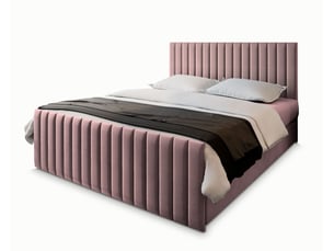Lit avec rangement 160x200 cm MASSENO coloris rose