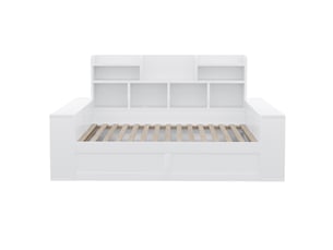 Lit banquette 90x200 cm coloris blanc
