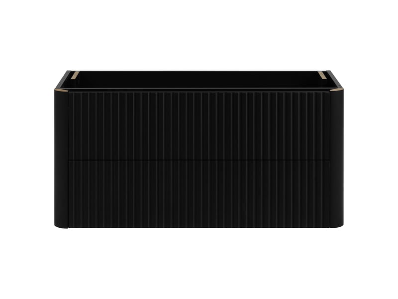  Meuble sous vasque suspendu linea 100 cm noir  - Conforama D