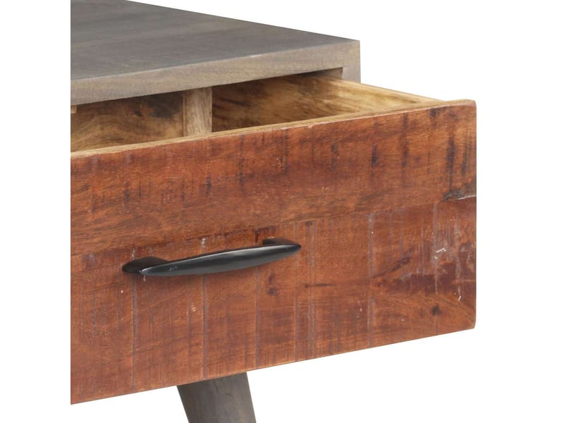  Table basse - table de salon - table à thé gris 100x60x40 cm bois massif de manguier brut  - Conforama E