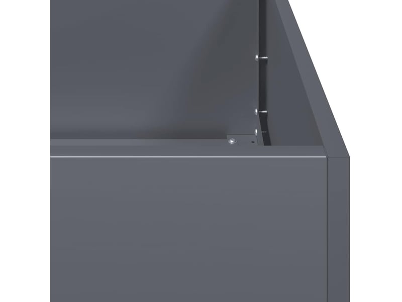  Jardinière - bac à fleurs anthracite 80x80x30 cm acier  - Conforama E
