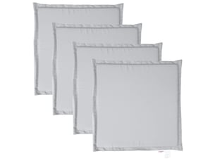 Lot de 4 coussins de siège de jardin gris clair 45x45x2cm carré cf60752