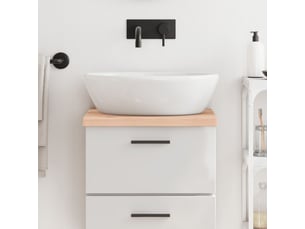 Comptoir de salle de bain, plan de travail 40x30x(2-4) cm bois massif non traité cf65725