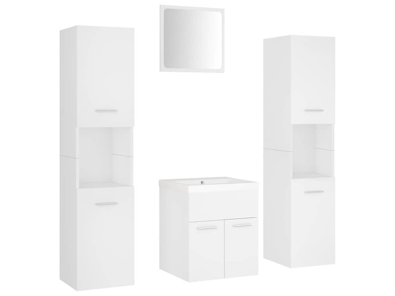 Ensemble de meubles de salle de bain blanc aggloméré cf63894 - Conforama A
