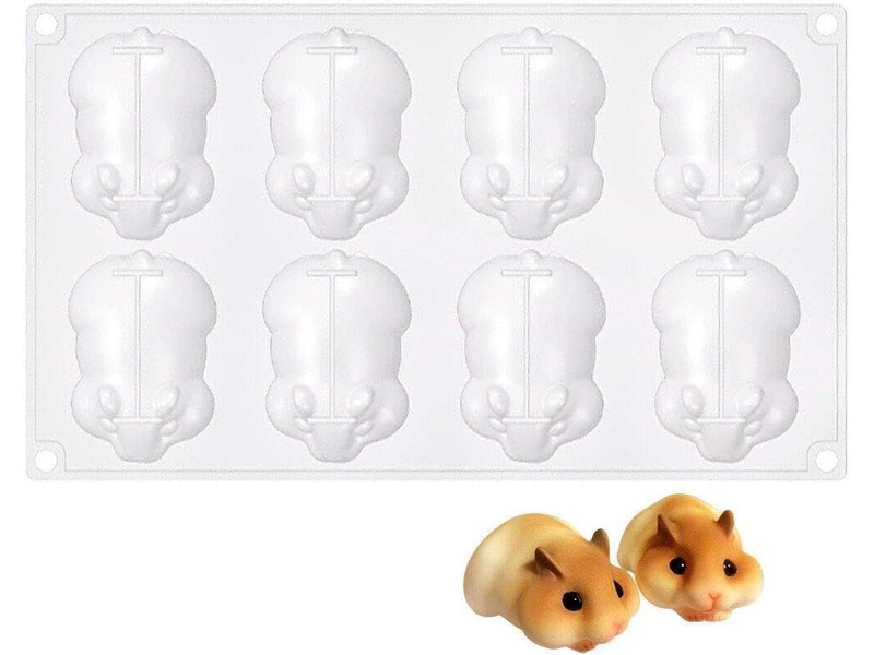 Moule à gâteau en silicone hamster 3d, moules à fondant en silicone, à chocolat, à savon, outils faits à main pour cuisson, accessoire de cuisine NO Commercial reference - Conforama A