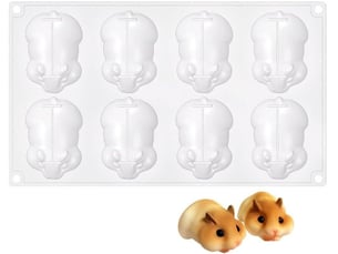 Moule à gâteau en silicone hamster 3d, moules à fondant en silicone, à chocolat, à savon, outils faits à main pour cuisson, accessoire de cuisine
