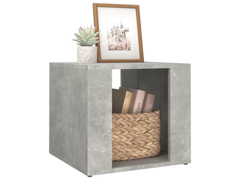  Table de chevet - cabinet de chevet - table de nuit gris béton 41x40x36 cm bois d'ingénierie  - Conforama C