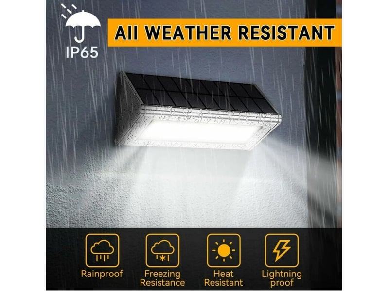  Lumière solaire extérieure ip65 étanche projecteur solaire sans fil 4500mah, led projecteur solaire extérieur lumière de jardin, gris ASD003321 - Conforama C