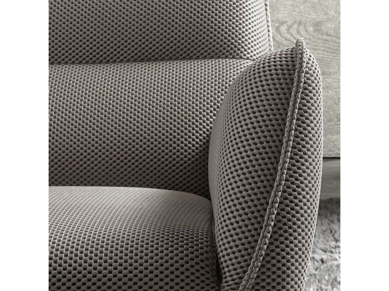  Fauteuil pivotant tissu maille mesh 3d gris pied métal - rivoli RIVOLI - Conforama C