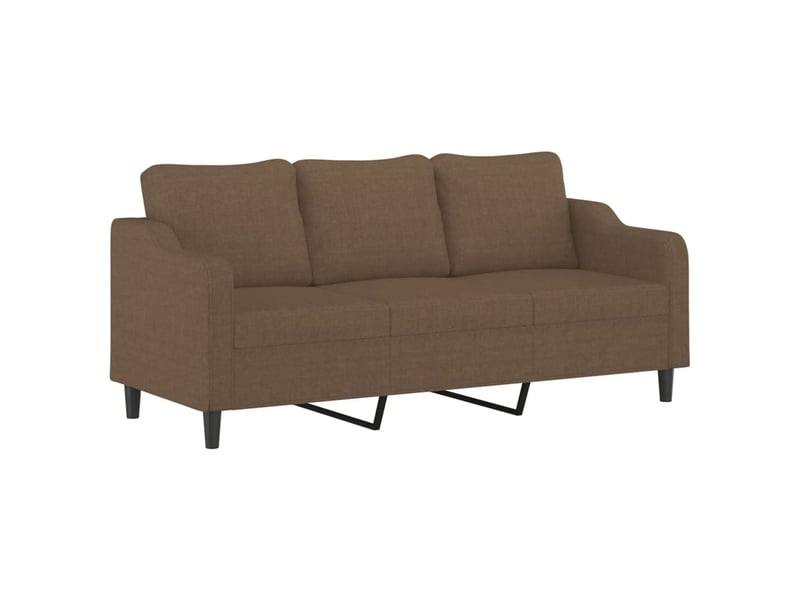  Canapé droit, sofa, canapé 3 places avec oreillers décoratifs marron 180 cm tissu cf20131  - Conforama D