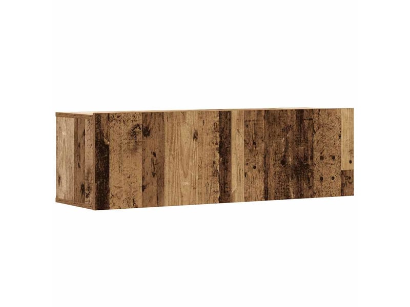  Lot de 3 meuble tv mural, meuble tv suspendu vieux bois 100x30x30 cm bois ingénierie  - Conforama D