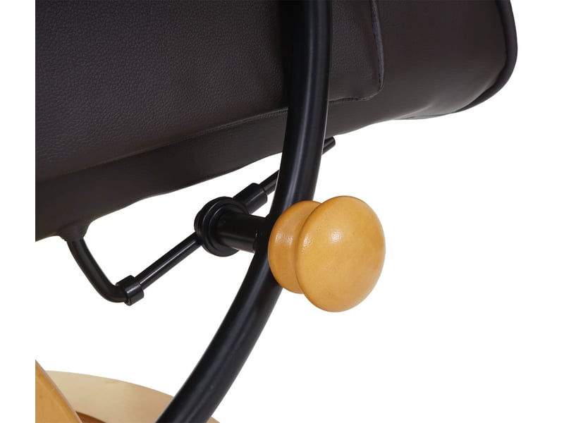  Robas lund fauteuil relax montreal, fauteuil de télévision, tabouret, cuir, charge 130kg - marron, nature  - Conforama E