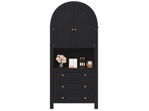 Buffet 1 porte(s)  1 tiroir(s) BLOSSOM N620P27836970S - 70 cm coloris noir 