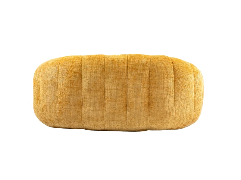 Canapé paresseux confortable fixe 2 places en chenille avec 2 oreillers,150x95x63cm,jaune canapé jaune - Conforama D