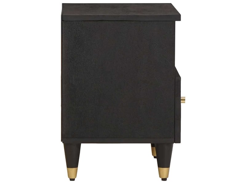 Table de chevet avec tiroir 2 pièces noir 40 x 33 x 46 cm - Conforama E